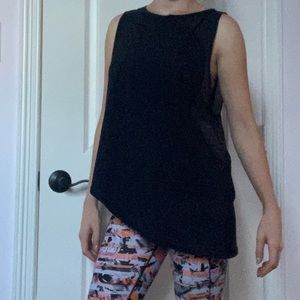 Lululemon asymmetrical black tank